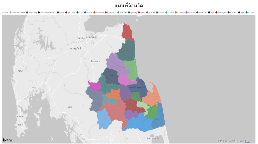 แผนที่จังหวัดนครศรีธรรมราช